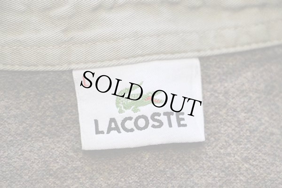 画像4: 90s LACOSTEラコステ マルチカラー 太ボーダー コットン 鹿の子 長袖ポロシャツ L (4)