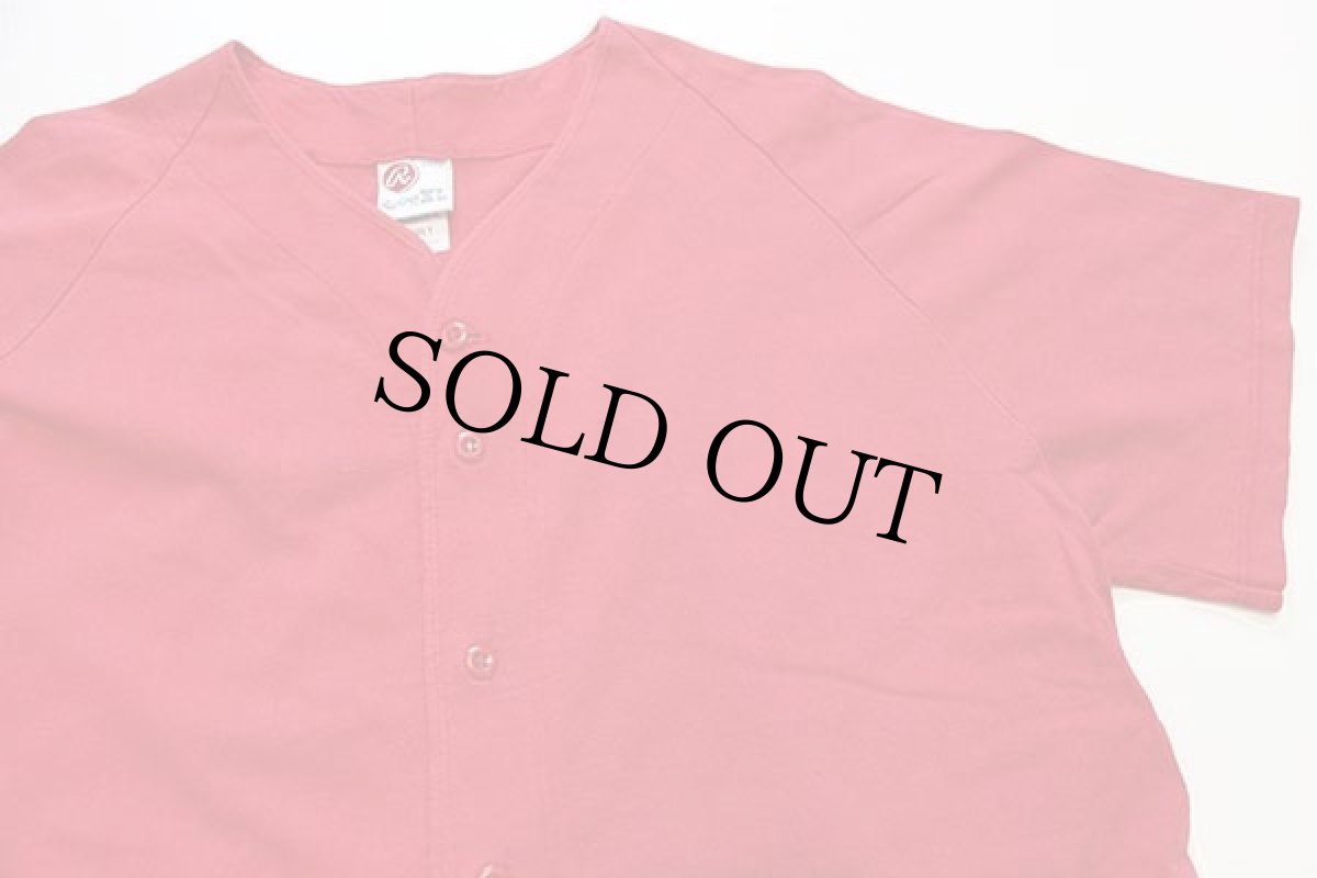 画像3: 90s USA製 Rawlings 無地 コットン ベースボールシャツ 赤 XL (3)