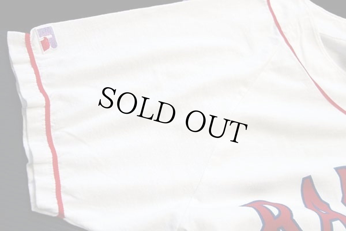 画像6: 90s USA製 RUSSELLラッセル MLB TEXAS RANGERS ベースボールシャツ 白 XL (6)