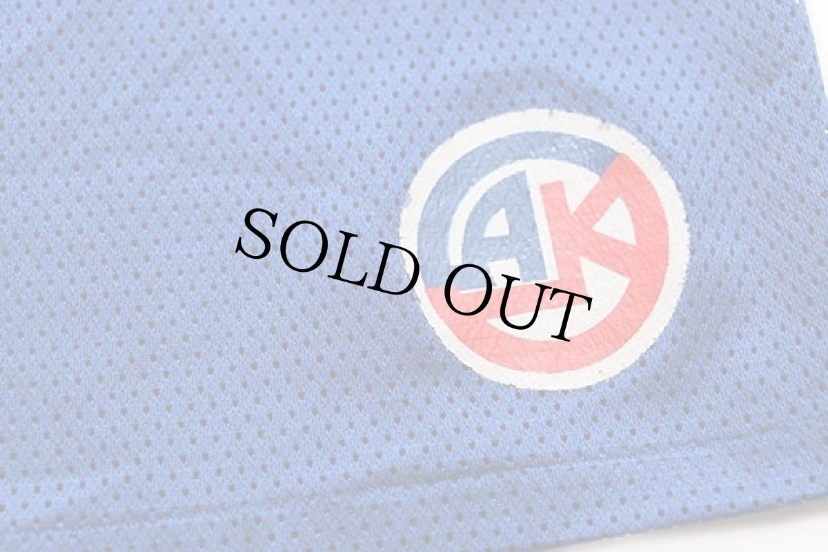 画像4: 00s mazdaマツダ ZOOM-ZOOM ロゴ ナイロン メッシュ ゲームシャツ 青 (4)