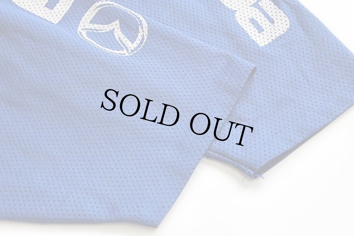 画像6: 00s mazdaマツダ ZOOM-ZOOM ロゴ ナイロン メッシュ ゲームシャツ 青 (6)