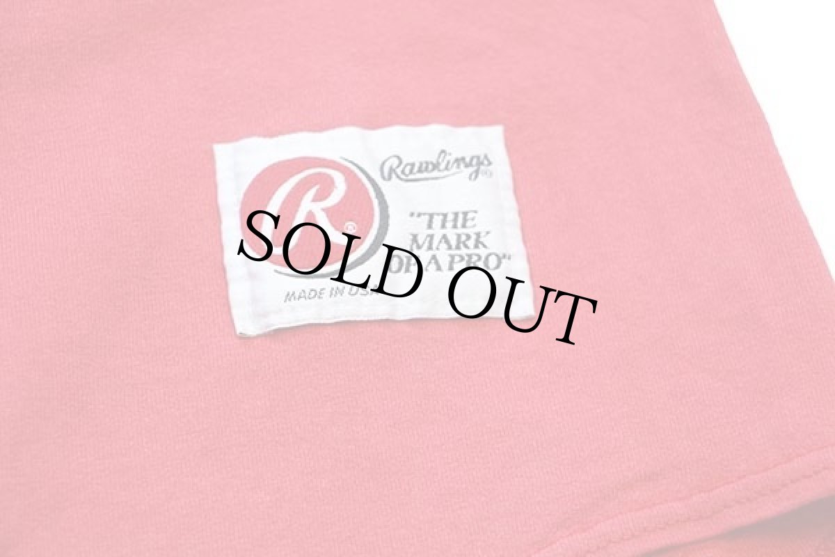 画像5: 90s USA製 Rawlings 無地 コットン ベースボールシャツ 赤 XL (5)