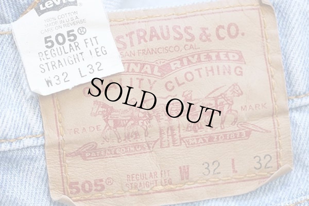 画像6: 90s USA製 Levi'sリーバイス 505 デニムパンツ w32 L32★78 (6)