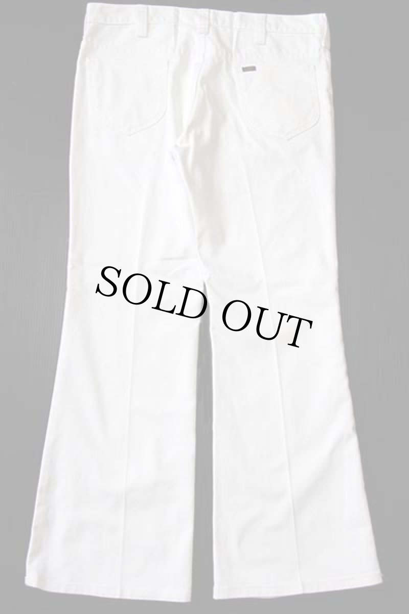 画像3: 70s USA製 Leeリー フレア ツイルパンツ 白 w36 (3)