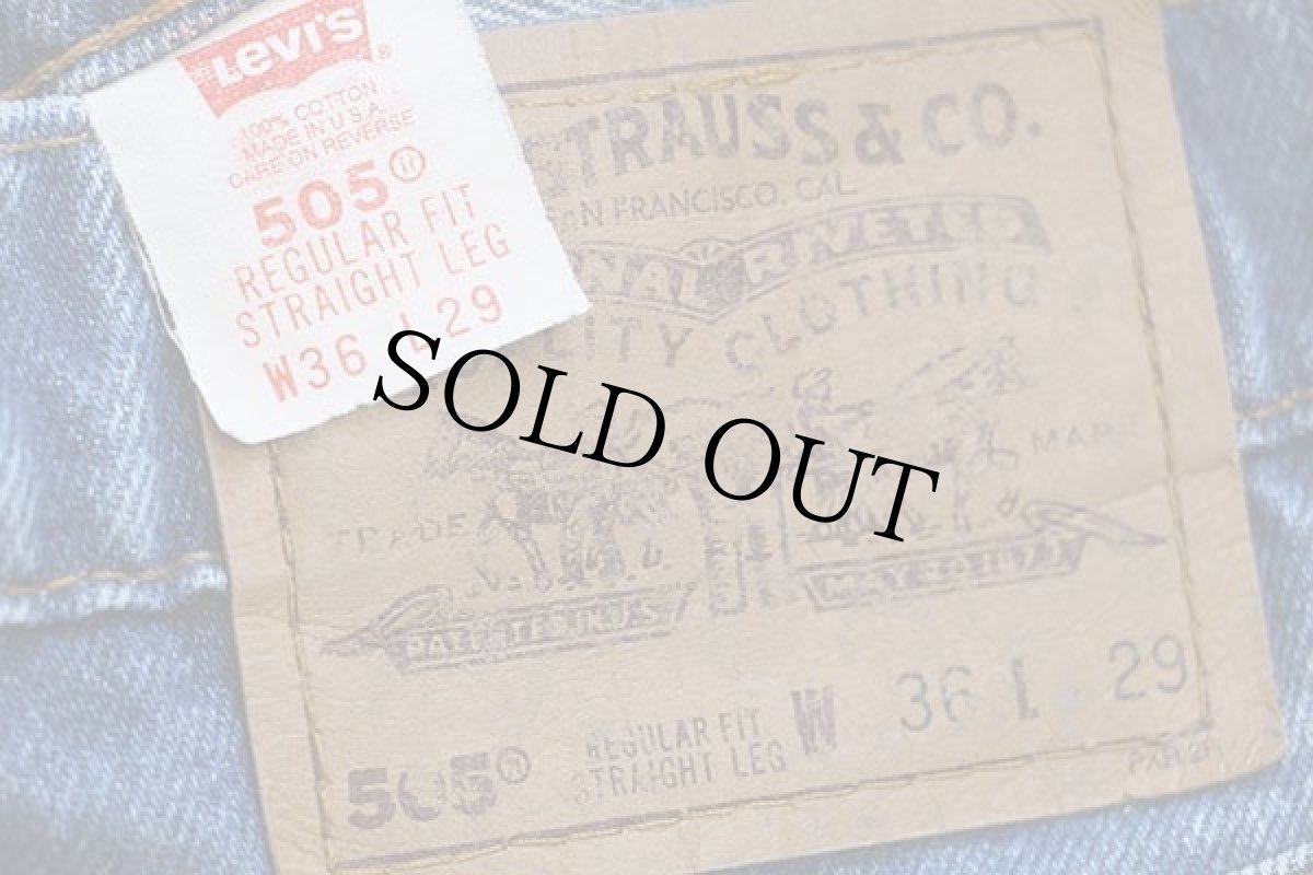 画像6: 90s USA製 Levi'sリーバイス 505 デニムパンツ w36 L29★92 (6)