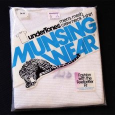 画像1: デッドストック★70s USA製 Munsingwear メッシュTシャツ 白 S (1)