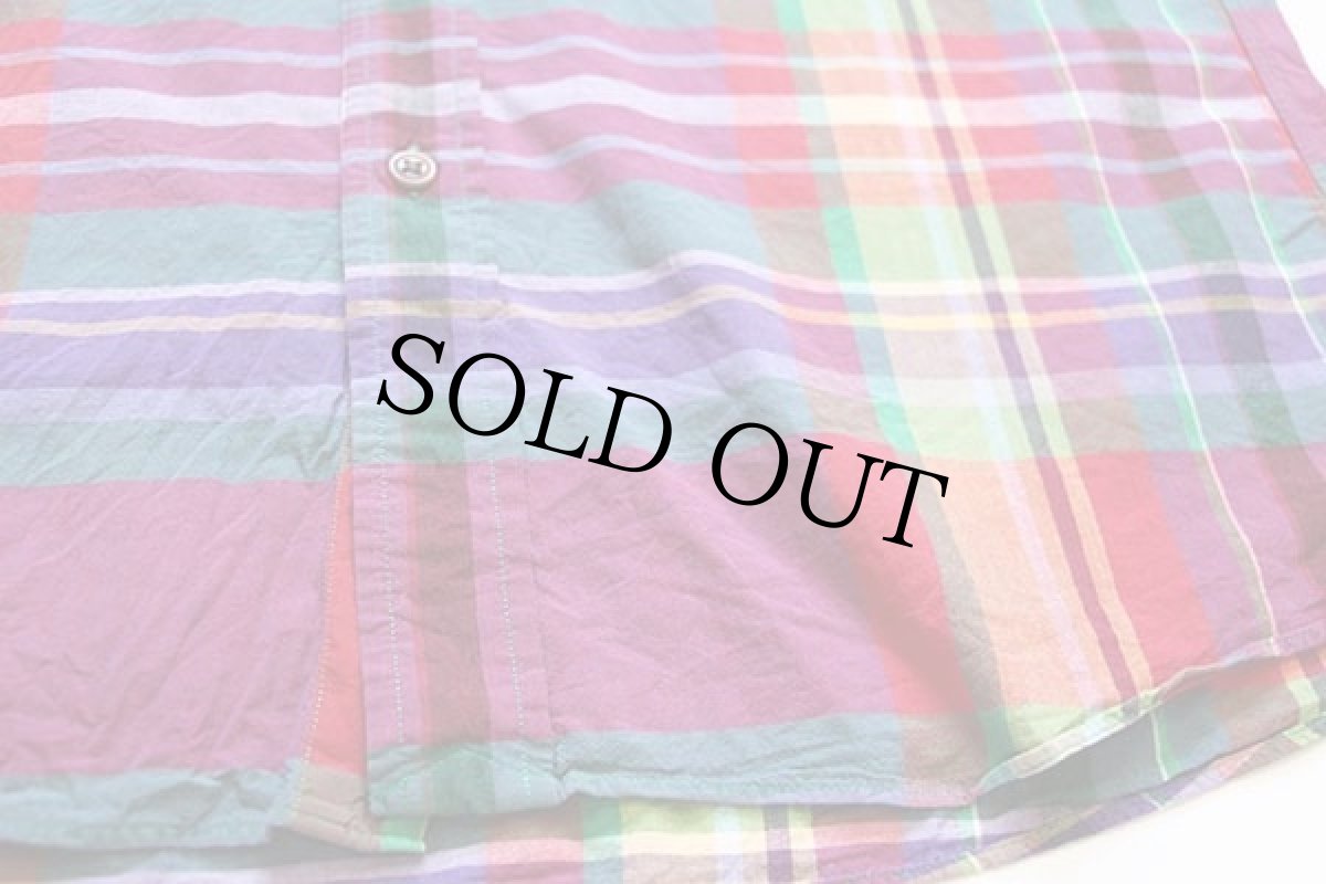 画像5: ポロ ラルフローレン マドラスチェック 半袖 コットンシャツ M★インド綿 (5)