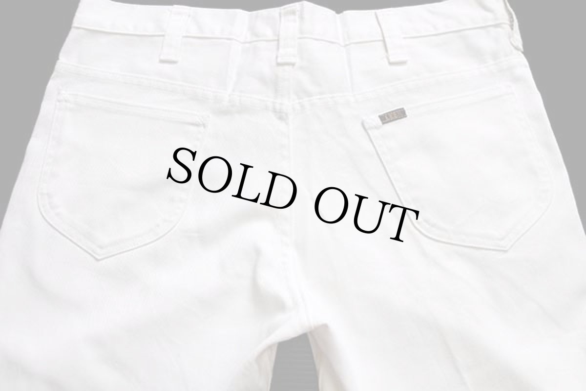 画像5: 70s USA製 Leeリー フレア ツイルパンツ 白 w36 (5)