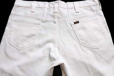 画像5: 70s USA製 Leeリー フレア ツイルパンツ 白 w36 (5)