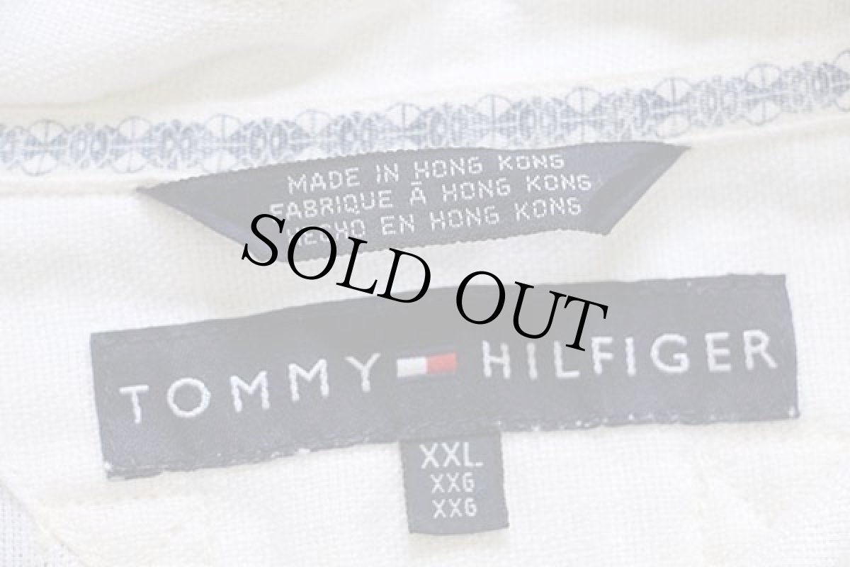 画像4: 00s TOMMY HILFIGERトミーヒルフィガー サルベージパーカータイプ リネンパーカー 生成り XXL (4)