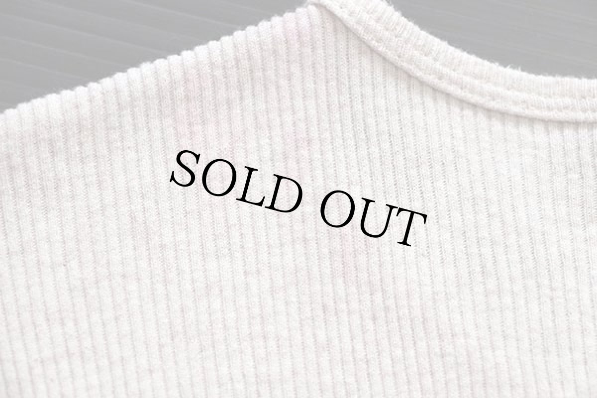 画像5: 90s Levi'sリーバイス レースアップ リブTシャツ 杢ベージュ XL★ユーロ (5)