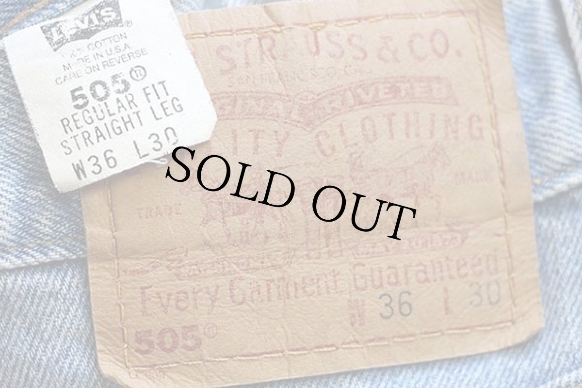 画像6: 00s USA製 Levi'sリーバイス 505 デニムパンツ w36 L30★97 (6)