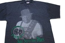 画像1: 90s イタリア製 San Severino Blues Heinekenハイネケン 両面プリント コットンTシャツ チャコールグレー XL (1)
