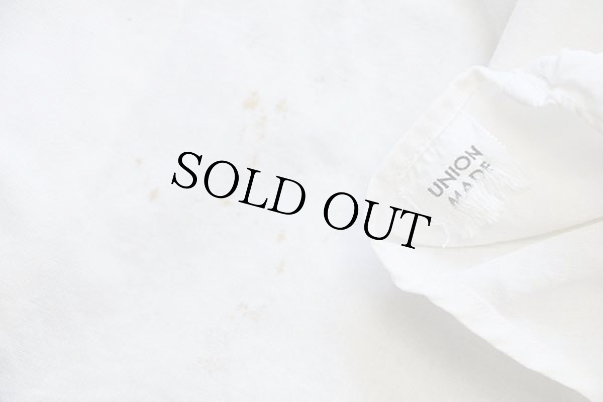 画像8: 60s USA製 Budweiserバドワイザー パッチ付き チェーン刺繍 コットン ボウリングシャツ アイボリー M (8)