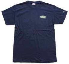 画像2: 90s USA製 O'NEILLオニール ビッグロゴ 両面リフレクタープリント コットンTシャツ 紺 M (2)