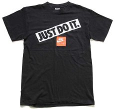 画像2: 90s USA製 NIKEナイキ AIR JUST DO IT. ロゴ Tシャツ 黒 L (2)