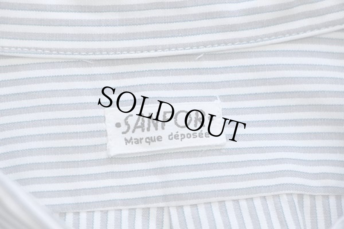 画像4: 50s SANFOR ストライプ マチ付き コットン グランパシャツ (4)