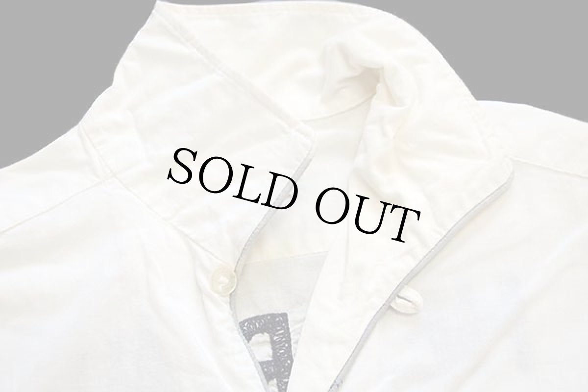 画像7: 60s USA製 Budweiserバドワイザー パッチ付き チェーン刺繍 コットン ボウリングシャツ アイボリー M (7)