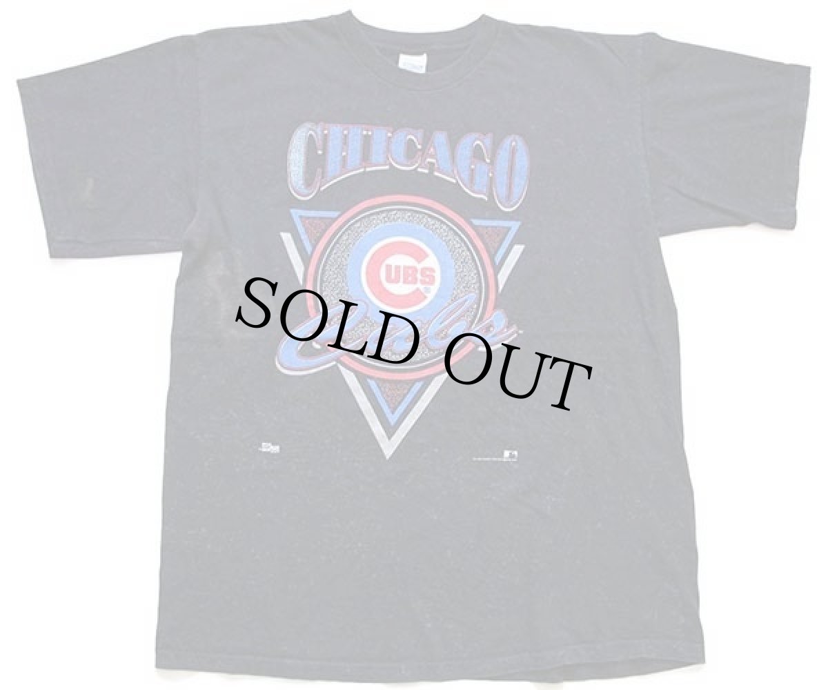 画像2: 90s USA製 SALEM MLB CHICAGO CUBS コットンTシャツ 黒 XL (2)