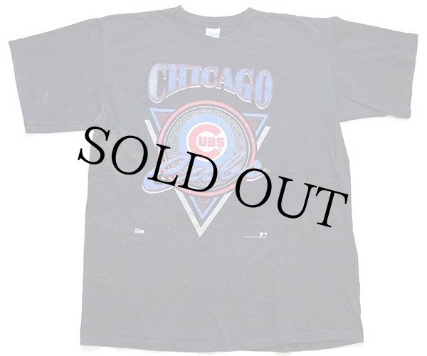 90s USA製 SALEM MLB CHICAGO CUBS コットンTシャツ 黒 XL