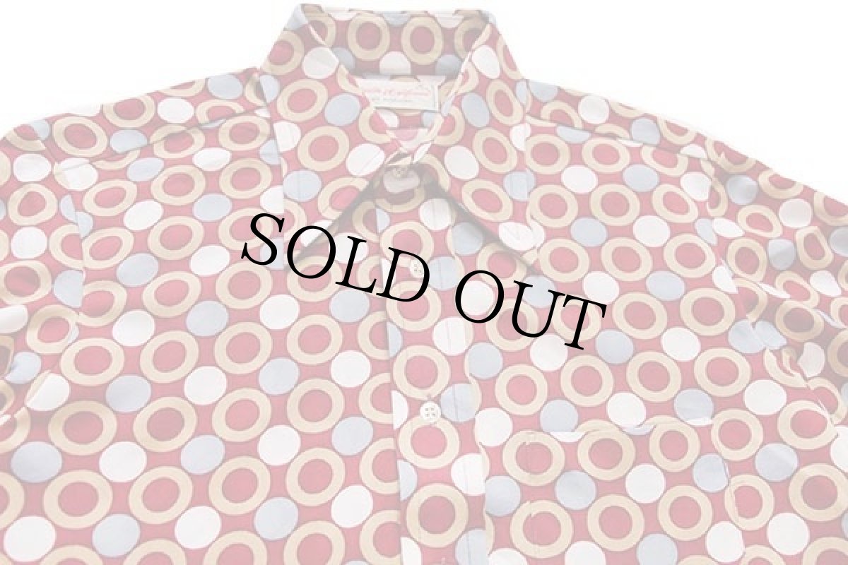 画像3: 70s Martin of California 総柄 ポリエステルシャツ M (3)