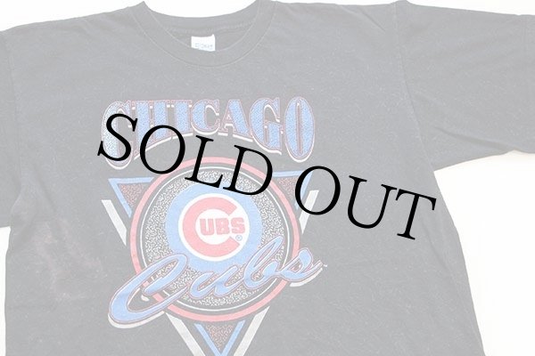 90s USA製 SALEM MLB CHICAGO CUBS コットンTシャツ 黒 XL