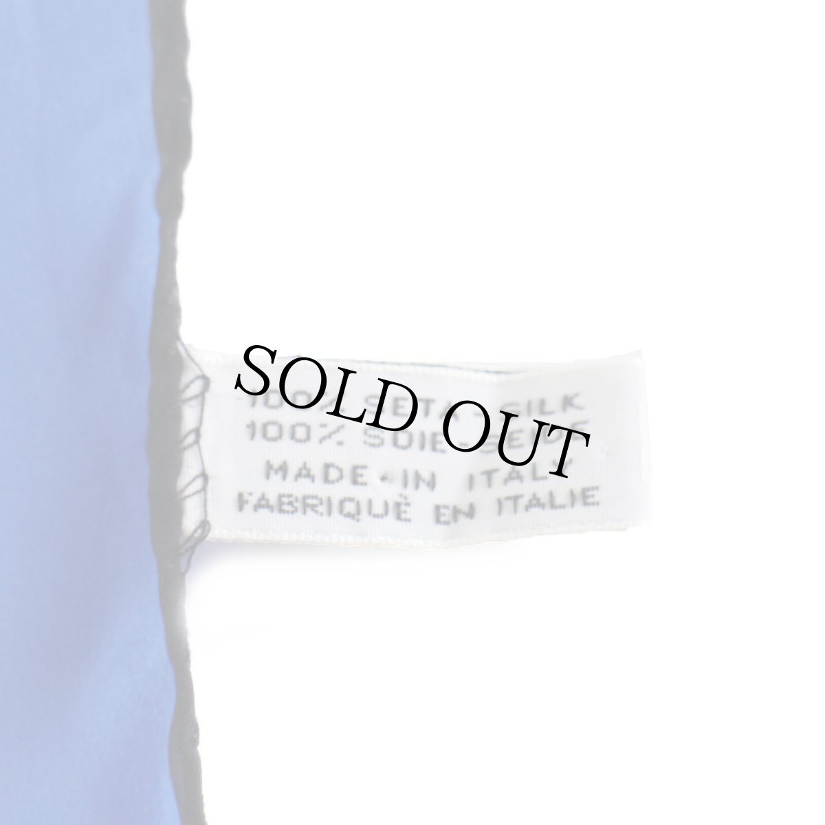 画像4: イタリア製 Christian Dior ロゴ シルク スカーフ 青 (4)