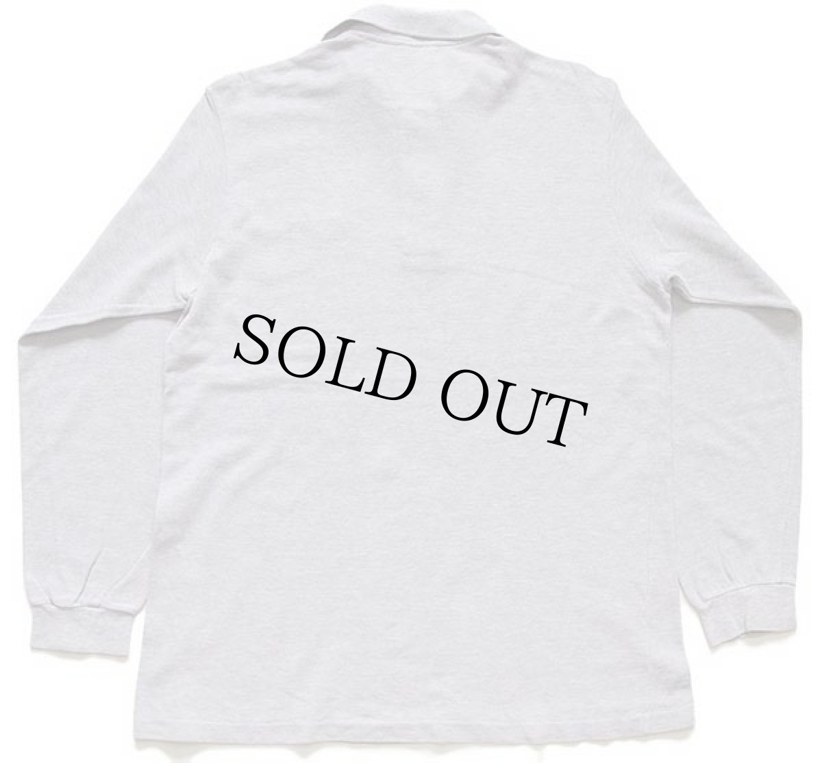 画像2: 80s LACOSTEラコステ ワンポイント コットン 鹿の子 長袖ポロシャツ 杢グレー 5 (2)