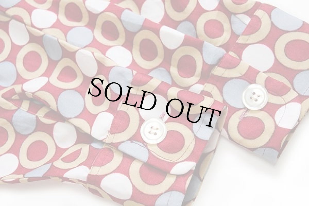 画像6: 70s Martin of California 総柄 ポリエステルシャツ M (6)