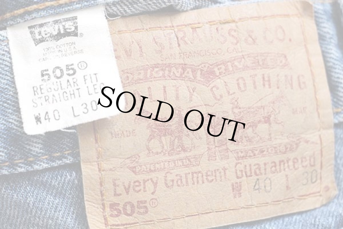 画像6: 00s USA製 Levi'sリーバイス 505 デニムパンツ w40 L30★82 (6)