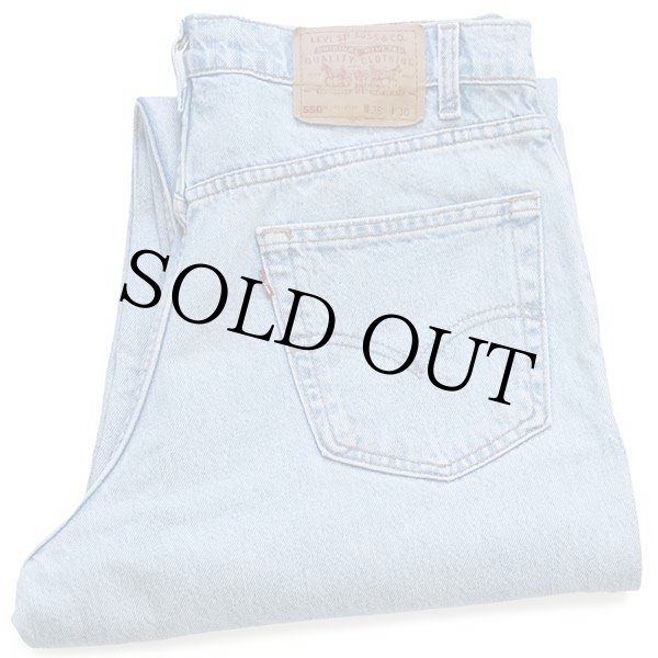 90s USA製 Levi'sリーバイス 550 デニムパンツ アイスブルー w36 L30