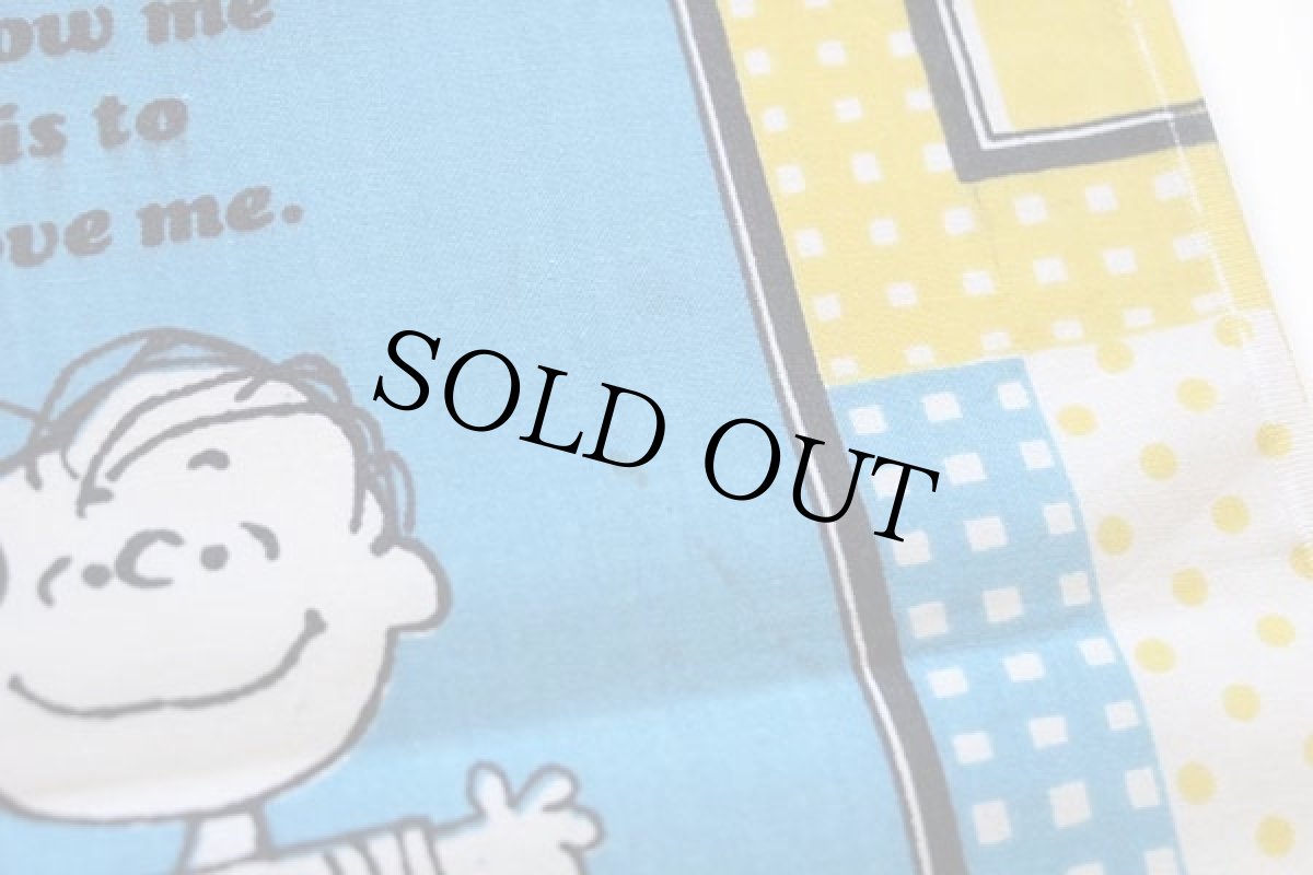 画像3: 70s スヌーピー チャーリーブラウン ルーシー 染み込みプリント 生地★B (3)