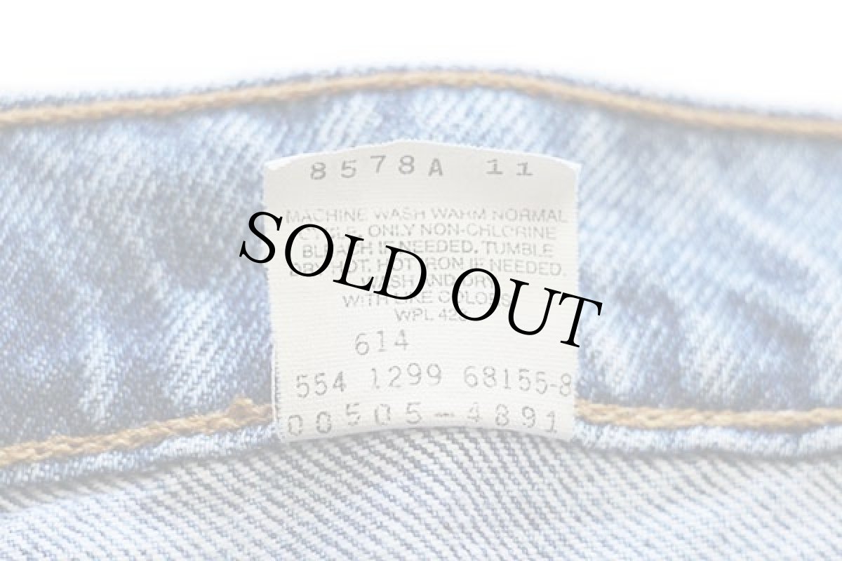 画像7: 90s USA製 Levi'sリーバイス 505 デニムパンツ W36 L32★99 (7)