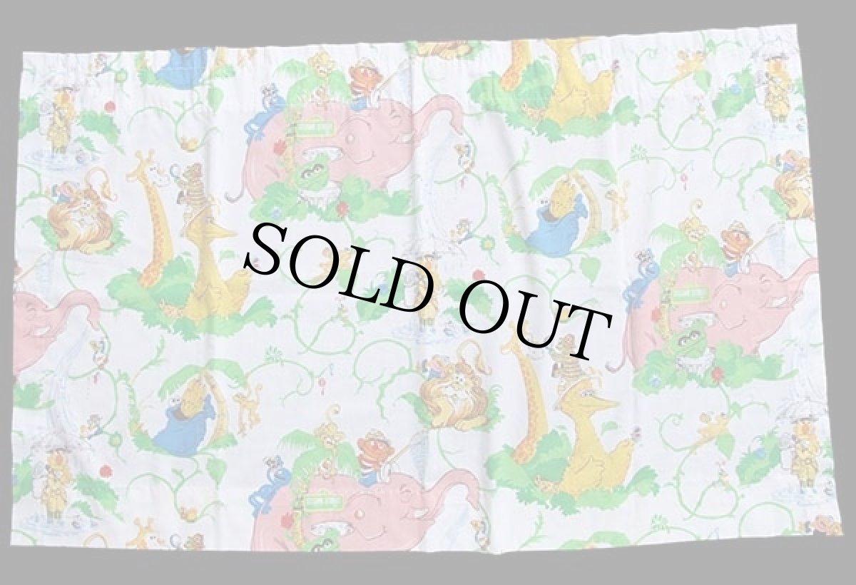 画像2: 70s JCPenney SESAME STREETセサミストリート 染み込みプリント 生地★A (2)