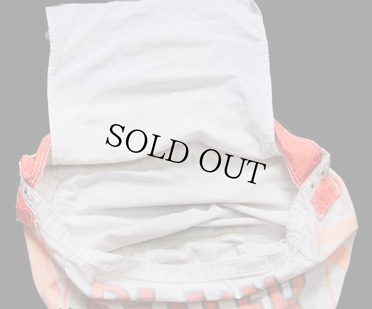 画像3: ビンテージ PLAIN DEALER 染み込みプリント コットン キャンバス ニュースペーパーバッグ 生成り (3)