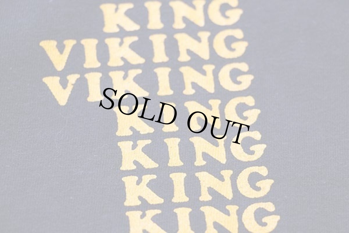 画像4: 70s USA製 Championチャンピオン VIKINGS NORTH PARK COLLEGE BASKETBALL コットンTシャツ 紺 L (4)