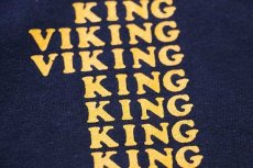 画像4: 70s USA製 Championチャンピオン VIKINGS NORTH PARK COLLEGE BASKETBALL コットンTシャツ 紺 L (4)