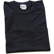 画像1: 90s USA製 TREND BASICS 無地 ポケットTシャツ 黒 S (1)
