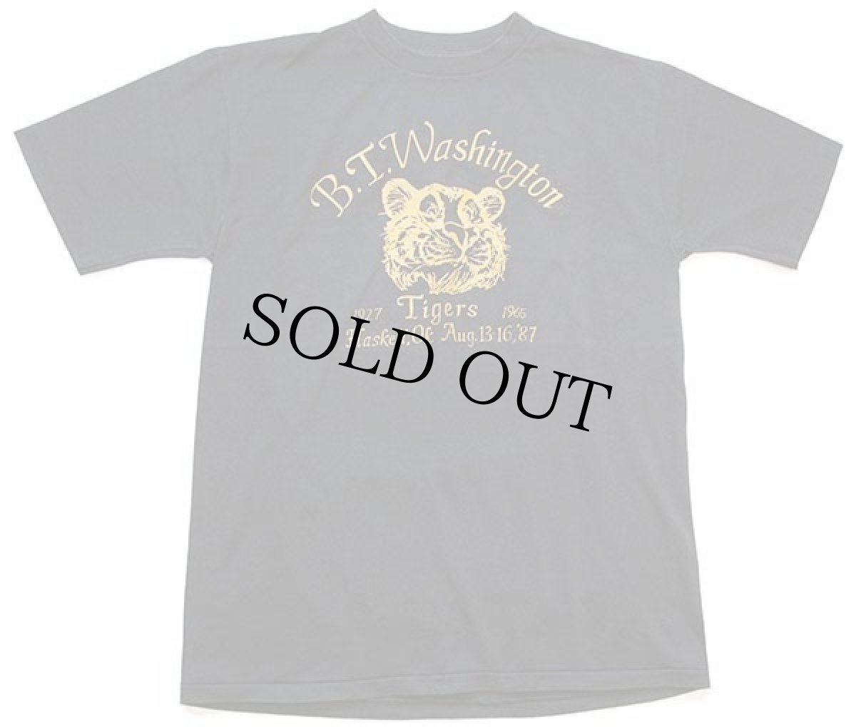 画像2: 80s USA製 B.T.Washington Tigers タイガー Tシャツ 黒 (2)