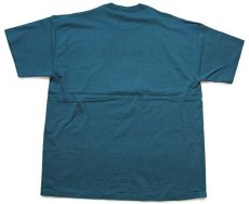 画像3: 90s USA製 Flatirons,Boulder CO. アート コットンTシャツ 青緑 XL (3)