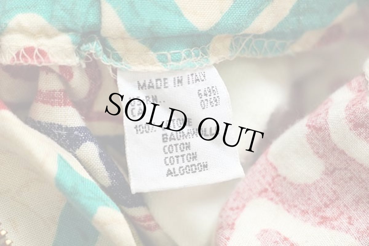 画像6: 90s イタリア製 BENETTONベネトン 総柄 コットン ショートパンツ 48★ショーツ (6)