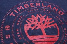画像4: 90s USA製 TIMBERLANDティンバーランド ロゴ コットンTシャツ 紺 (4)