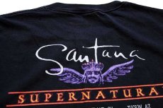 画像4: 00s Santana SUPERNATURAL 両面プリント コットン バンドTシャツ 黒 XL (4)