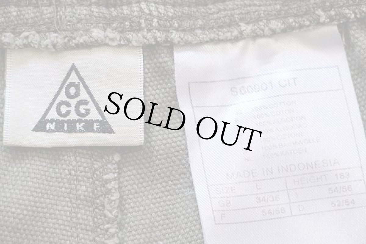 画像3: 90s NIKEナイキ acg コットン キャンバス カーゴ クライミングショーツ グリーングレーL★ショートパンツ (3)