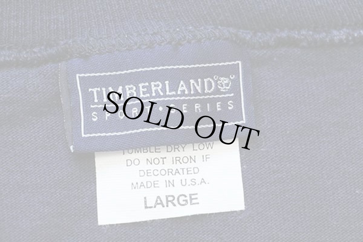 画像5: 90s USA製 TIMBERLANDティンバーランド ロゴ コットンTシャツ 紺 (5)