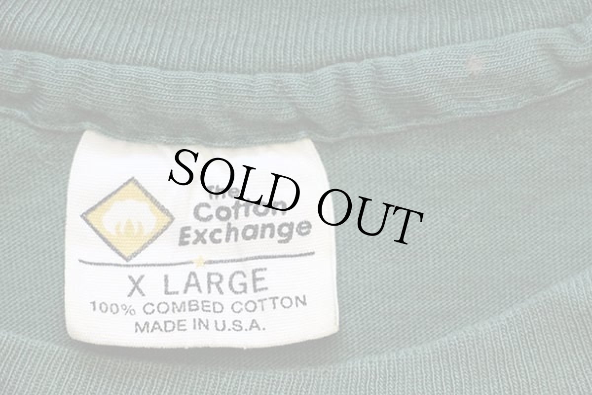 画像4: 90s USA製 The Cotton Exchange OREGON DUCKS コットンTシャツ 緑 フェード XL (4)