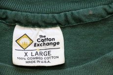 画像4: 90s USA製 The Cotton Exchange OREGON DUCKS コットンTシャツ 緑 フェード XL (4)