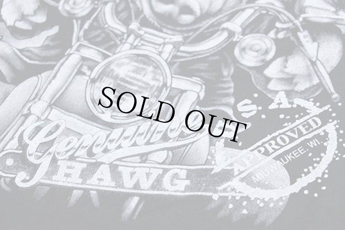 画像4: 00s HARLEY-DAVIDSON ハーレー ダビッドソン HAWG ピッグ 両面プリント コットンTシャツ 黒 (4)