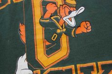 画像5: 90s USA製 The Cotton Exchange OREGON DUCKS コットンTシャツ 緑 フェード XL (5)