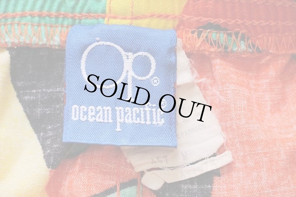 画像4: 80s USA製 OP ocean pacificオーシャンパシフィック KNEE BUSTER 総柄 コットン ショートパンツ M★ショーツ (4)